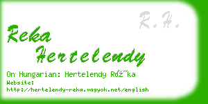 reka hertelendy business card